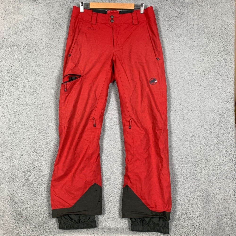 Mammut‎ Bormio Pants Men's 32 Red Waterproof Vented Insulated Snowboard Ski HS
